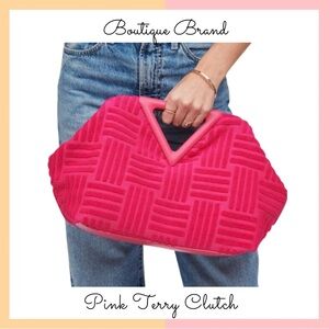 Hot Pink Towel Terry Crossbody Bag